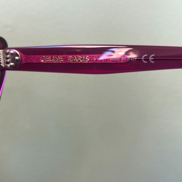 Celine Acetate Butterfly Sunglasses Womens CL401871 Purple Made in Italy main image 6
